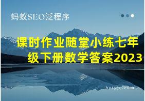 课时作业随堂小练七年级下册数学答案2023