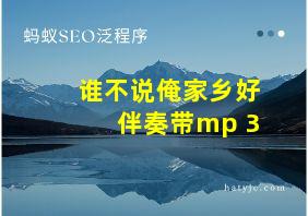 谁不说俺家乡好伴奏带mp 3