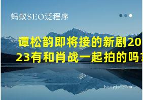 谭松韵即将接的新剧2023有和肖战一起拍的吗?