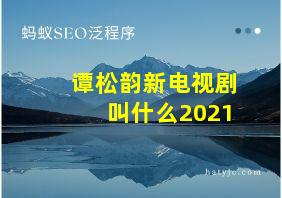 谭松韵新电视剧叫什么2021