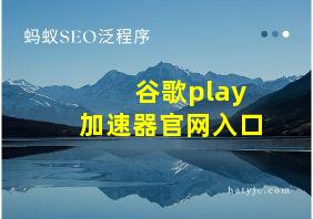 谷歌play加速器官网入口