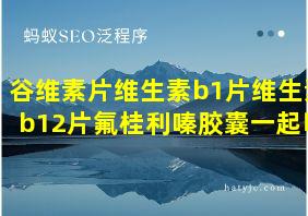 谷维素片维生素b1片维生素b12片氟桂利嗪胶囊一起吃