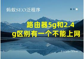 路由器5g和2.4g区别有一个不能上网