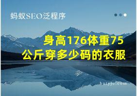 身高176体重75公斤穿多少码的衣服