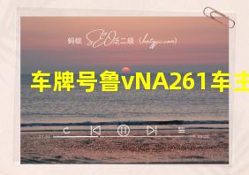 车牌号鲁vNA261车主