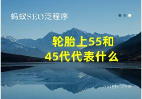 轮胎上55和45代代表什么