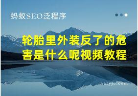 轮胎里外装反了的危害是什么呢视频教程