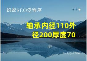 轴承内径110外径200厚度70