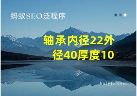 轴承内径22外径40厚度10