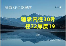 轴承内径30外径72厚度19