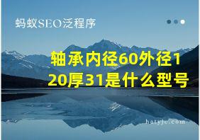 轴承内径60外径120厚31是什么型号