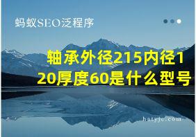 轴承外径215内径120厚度60是什么型号