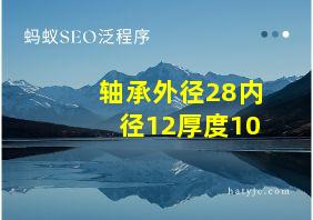 轴承外径28内径12厚度10