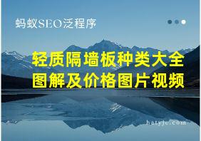 轻质隔墙板种类大全图解及价格图片视频