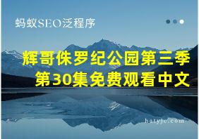 辉哥侏罗纪公园第三季第30集免费观看中文