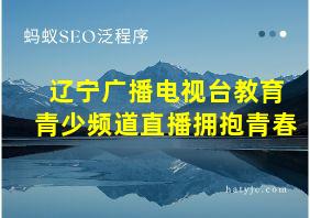 辽宁广播电视台教育青少频道直播拥抱青春