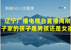 辽宁广播电视台直播间刚子家的孩子是男孩还是女孩