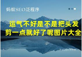 运气不好是不是把头发剪一点就好了呢图片大全