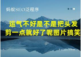 运气不好是不是把头发剪一点就好了呢图片搞笑