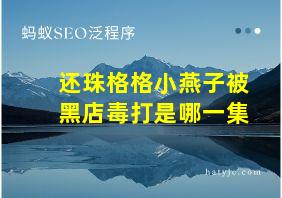 还珠格格小燕子被黑店毒打是哪一集