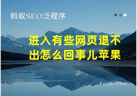 进入有些网页退不出怎么回事儿苹果