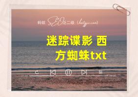 迷踪谍影 西方蜘蛛txt