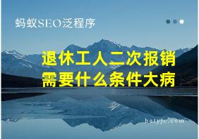 退休工人二次报销需要什么条件大病