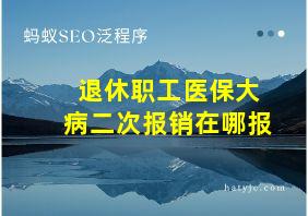 退休职工医保大病二次报销在哪报