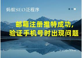 邮箱注册推特成功,验证手机号时出现问题