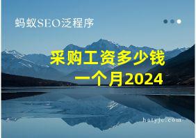 采购工资多少钱一个月2024