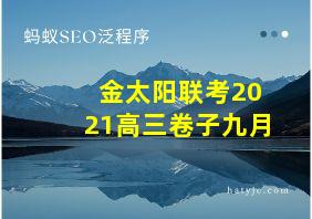 金太阳联考2021高三卷子九月