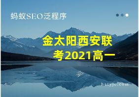 金太阳西安联考2021高一