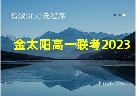 金太阳高一联考2023