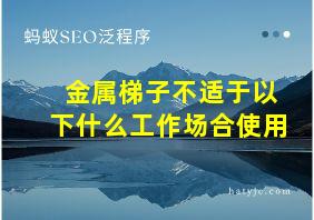 金属梯子不适于以下什么工作场合使用