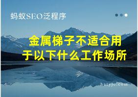 金属梯子不适合用于以下什么工作场所