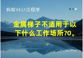 金属梯子不适用于以下什么工作场所?0。