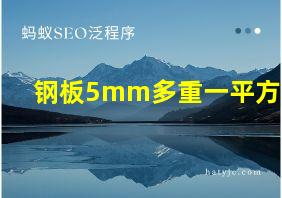 钢板5mm多重一平方