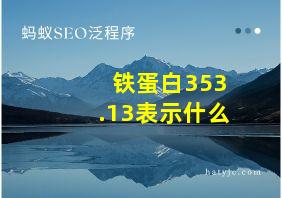 铁蛋白353.13表示什么