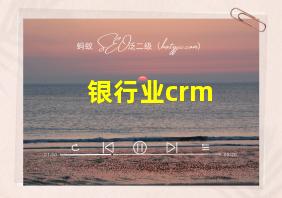 银行业crm