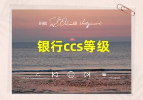 银行ccs等级