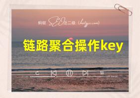 链路聚合操作key