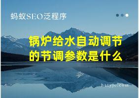 锅炉给水自动调节的节调参数是什么