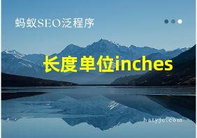 长度单位inches