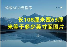 长108厘米宽63厘米等于多少英寸呢图片