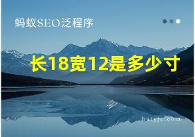 长18宽12是多少寸