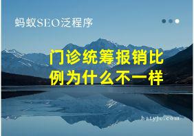 门诊统筹报销比例为什么不一样