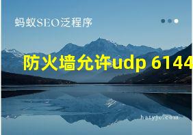 防火墙允许udp 61440