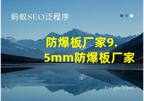 防爆板厂家9.5mm防爆板厂家