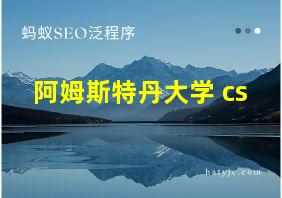 阿姆斯特丹大学 cs