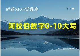 阿拉伯数字0-10大写